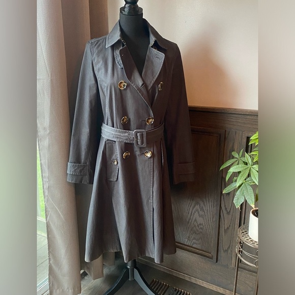 Banana Republic Belted grey trench coat size medium - Picture 10 of 10